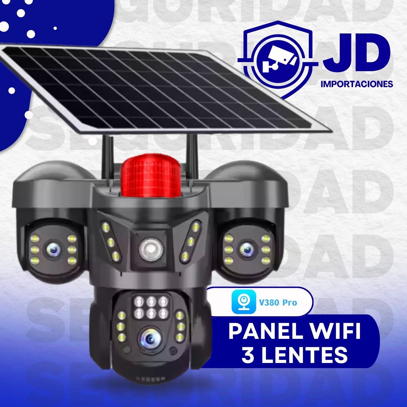 V380 - PANEL SOLAR - PULPO WIFI (SP216) | JD Importaciones